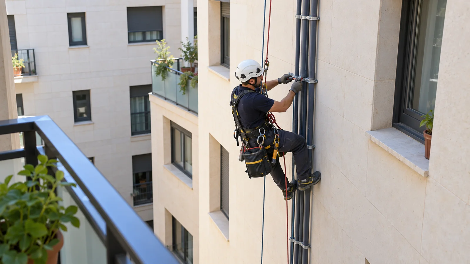 Trabajos verticales en Cabrera de Mar